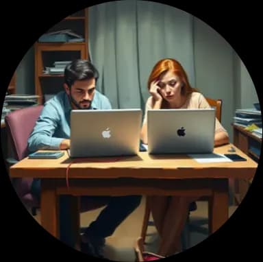 pareja ocupada